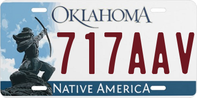 OK license plate 717AAV