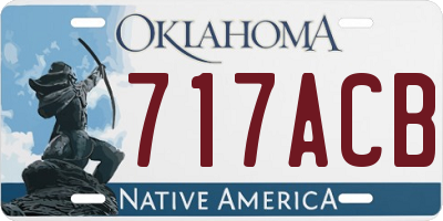 OK license plate 717ACB