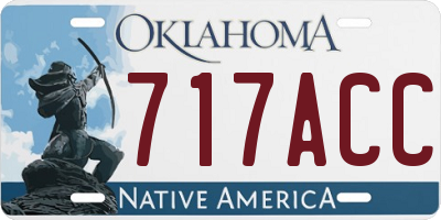 OK license plate 717ACC