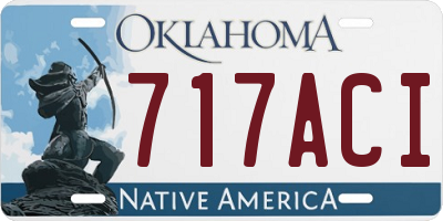 OK license plate 717ACI