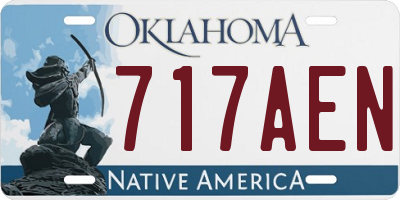 OK license plate 717AEN