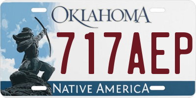 OK license plate 717AEP