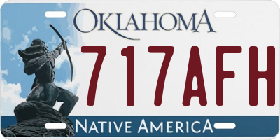 OK license plate 717AFH