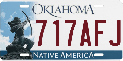 OK license plate 717AFJ