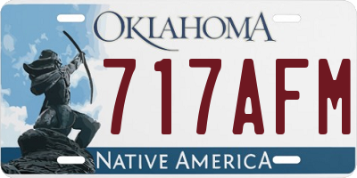 OK license plate 717AFM