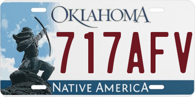 OK license plate 717AFV