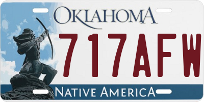 OK license plate 717AFW