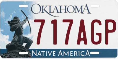 OK license plate 717AGP