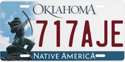 OK license plate 717AJE