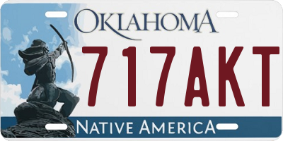 OK license plate 717AKT