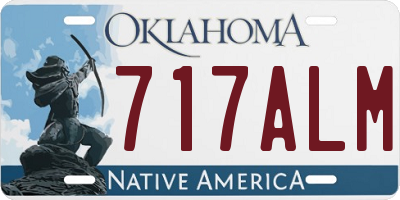 OK license plate 717ALM