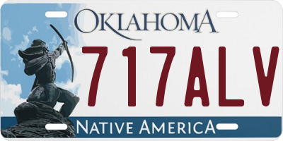 OK license plate 717ALV