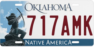 OK license plate 717AMK