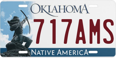 OK license plate 717AMS