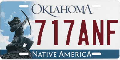 OK license plate 717ANF
