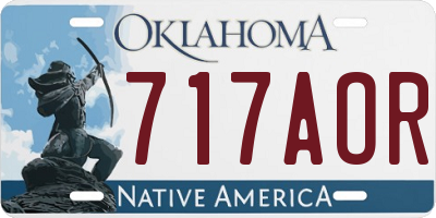 OK license plate 717AOR