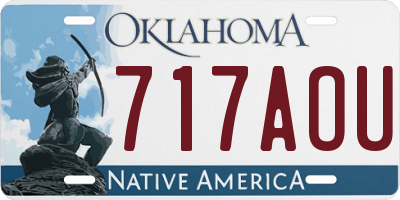 OK license plate 717AOU