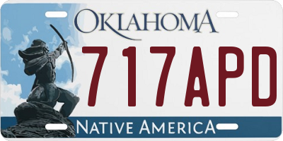 OK license plate 717APD