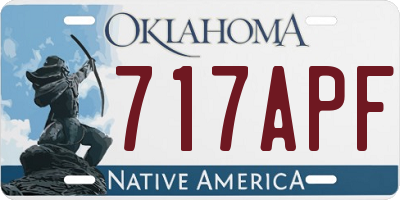 OK license plate 717APF