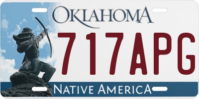 OK license plate 717APG