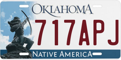 OK license plate 717APJ