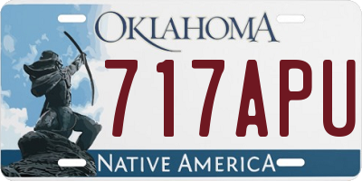 OK license plate 717APU