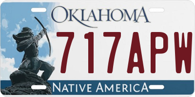 OK license plate 717APW