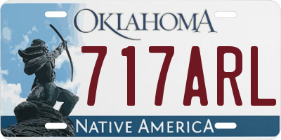 OK license plate 717ARL
