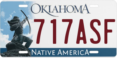 OK license plate 717ASF
