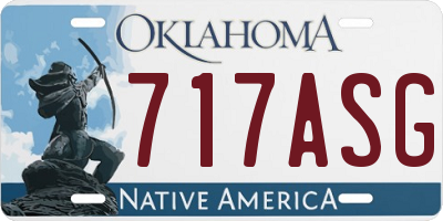 OK license plate 717ASG