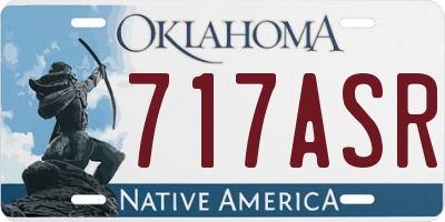 OK license plate 717ASR