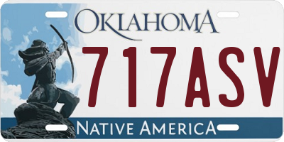 OK license plate 717ASV