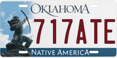 OK license plate 717ATE