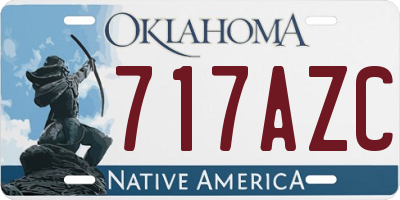 OK license plate 717AZC