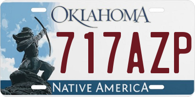 OK license plate 717AZP