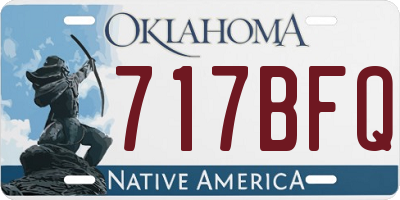 OK license plate 717BFQ