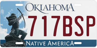 OK license plate 717BSP