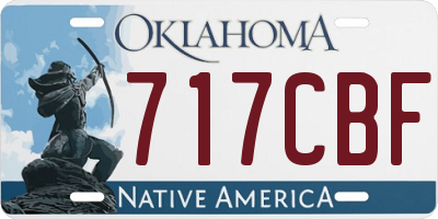 OK license plate 717CBF