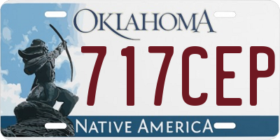 OK license plate 717CEP