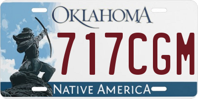 OK license plate 717CGM