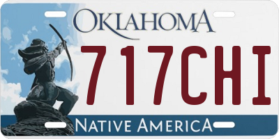 OK license plate 717CHI