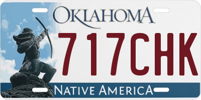 OK license plate 717CHK