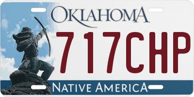OK license plate 717CHP