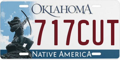 OK license plate 717CUT