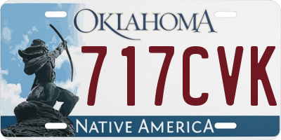 OK license plate 717CVK