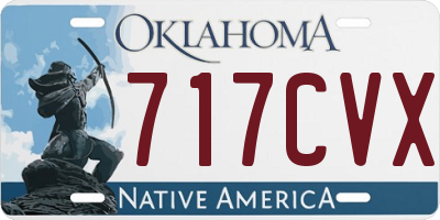 OK license plate 717CVX