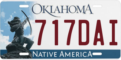 OK license plate 717DAI