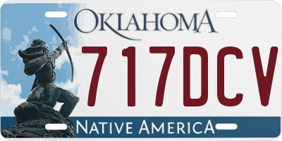 OK license plate 717DCV