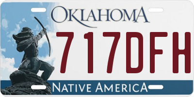 OK license plate 717DFH