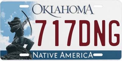 OK license plate 717DNG